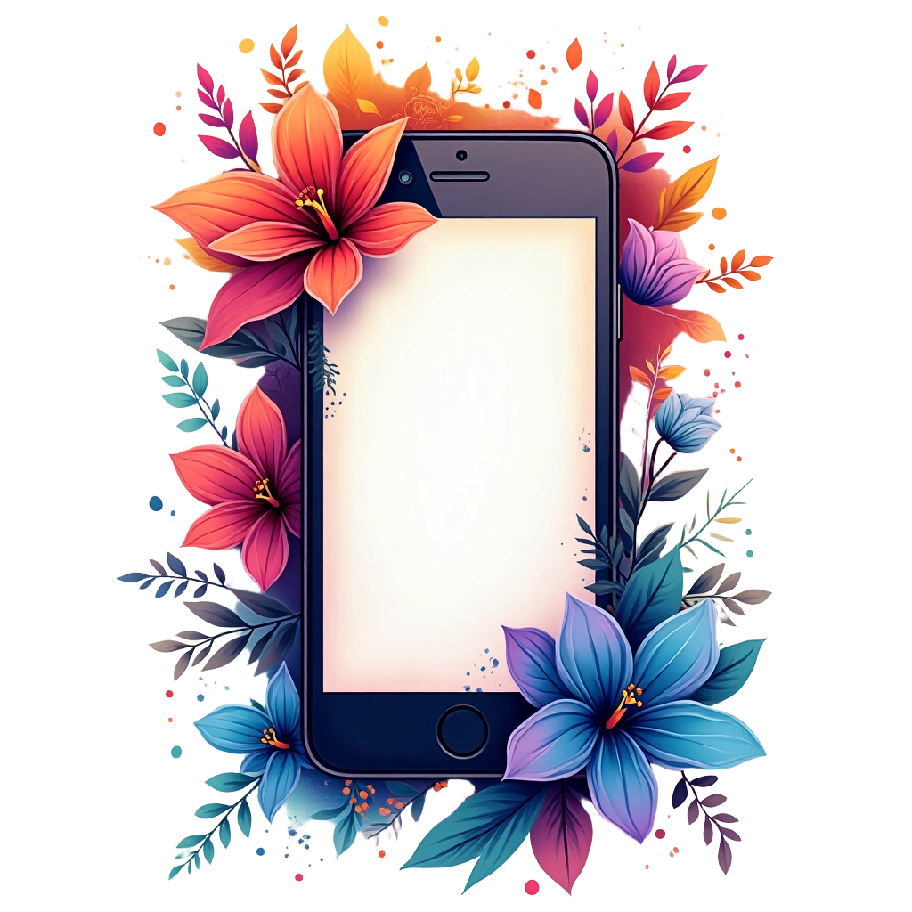 Floral Phone Frame